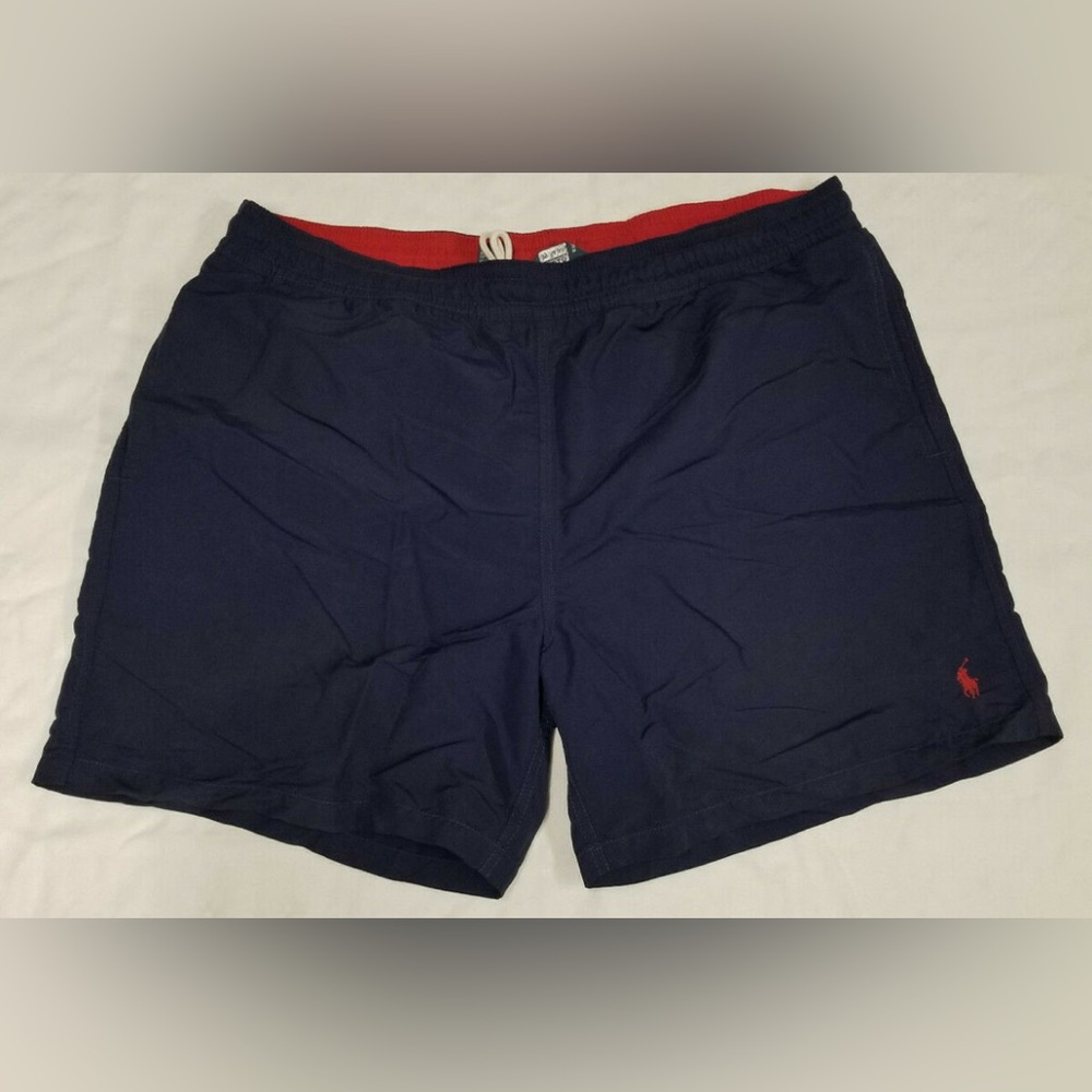 Polo Ralph Lauren swim trunks men sz XL shorts navy/red